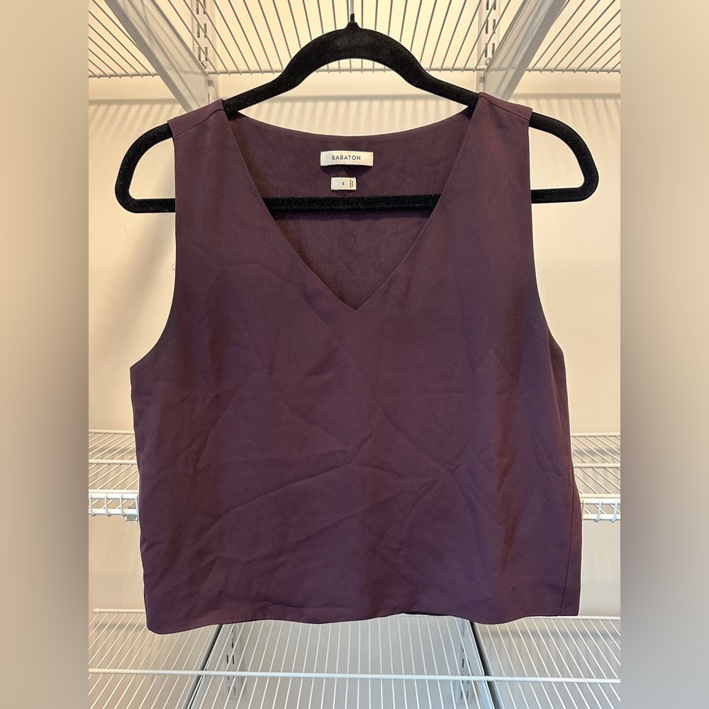 Babaton Deep Purple V-Neck Tank Top
